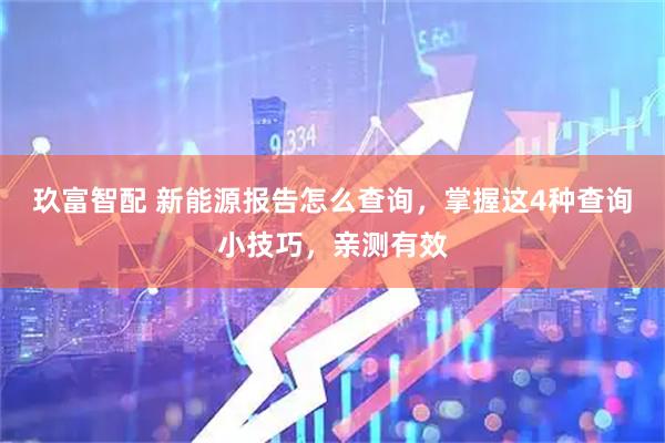 玖富智配 新能源报告怎么查询，掌握这4种查询小技巧，亲测有效
